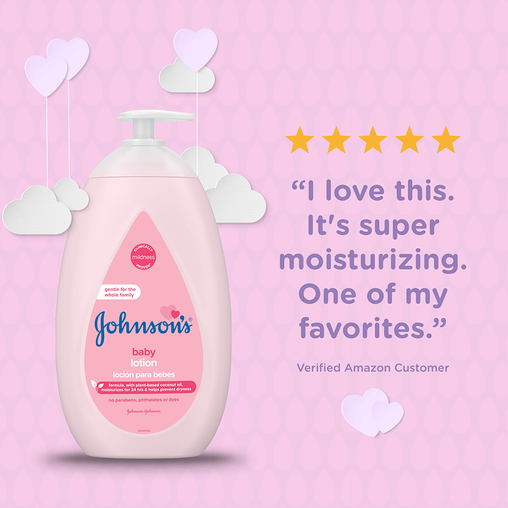 Johnson's Moisturizing Pink Baby Body Lotion with Coconut Oil