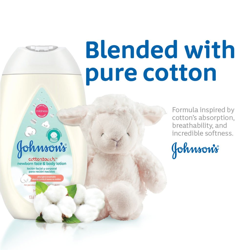 Johnson's Loção Rosto e Corpo Cotton Touch 500 ml - Pack 2 x 500 ml